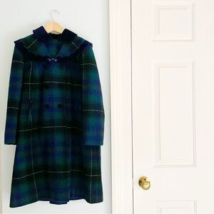 Vintage Markina 100% Tartan Wool Coat